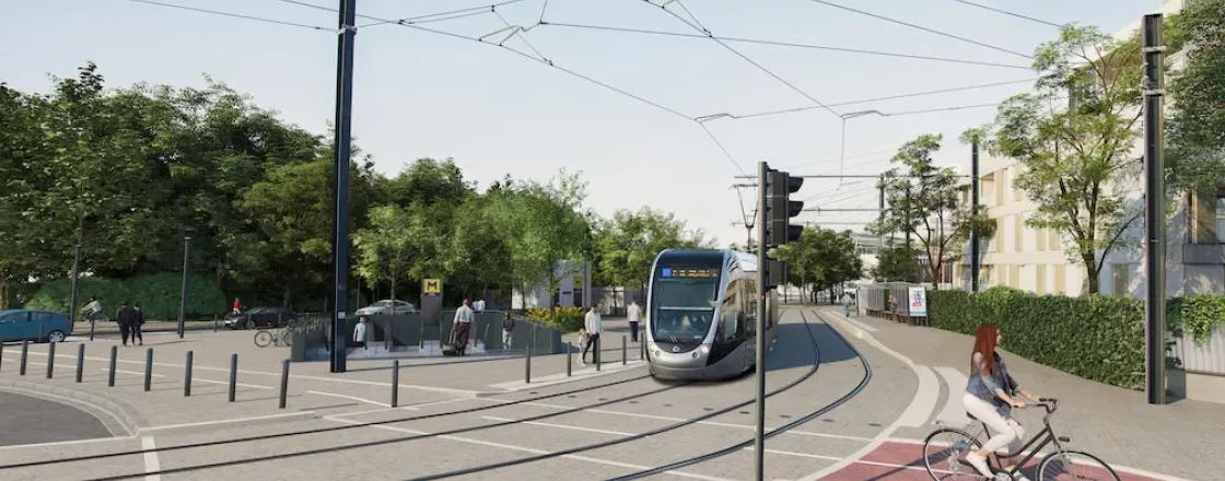 Photo 3D de la future station de métro "Blagnac" (Agrandir l'image - fenêtre modale)