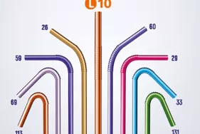 Des pailles de couleurs représentent les 10 lignes Linéo  (Agrandir l'image - fenêtre modale)