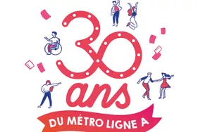 Illustration du chiffre 30 pour les 30 ans de la ligne A (Agrandir l'image - fenêtre modale)