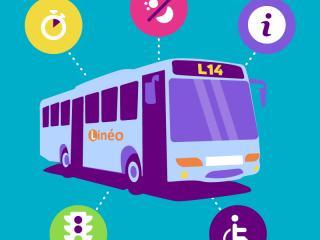 Une illustration montre Linéo avec des pastilles autour présentant les différents avantage de ce service (Agrandir l'image - fenêtre modale)