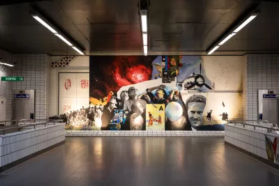 Photo de l'œuvre d'art station Mermoz ligne A du métro (Agrandir l'image - fenêtre modale)