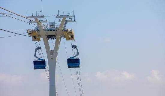 Le Téléo pris en contre-bas, en fin de journée (Agrandir l'image - fenêtre modale)